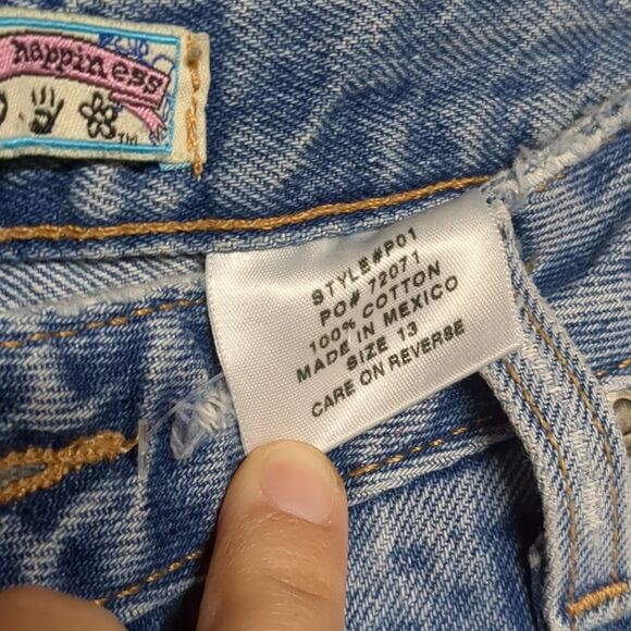 Y2K 90's MUDD Distressed Denim Capris Cropped Jeans Juniors Size 13, Skatergirl - Picture 4 of 5